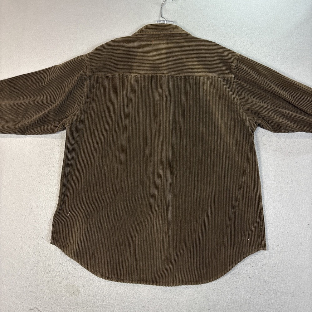 Union Bay Men's Medium Corduroy Snap Up Shirt Jacket Brown EUC Y2K - Picture 8 of 8